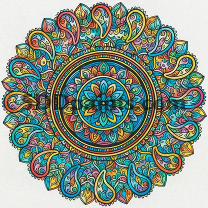 5DDPaints.com arts and crafts kit Boho Bloom Mandala Diamond Painting Kit