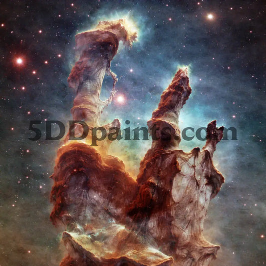 5DDPaints.com arts and crafts kit Celestial Majesty – Pillars of Creation Diamond Painting Kit