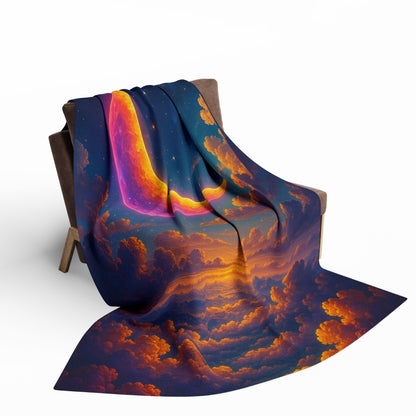 Printify Home Decor Celestial Moon Arctic Fleece Blanket