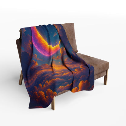 Printify Home Decor Celestial Moon Arctic Fleece Blanket
