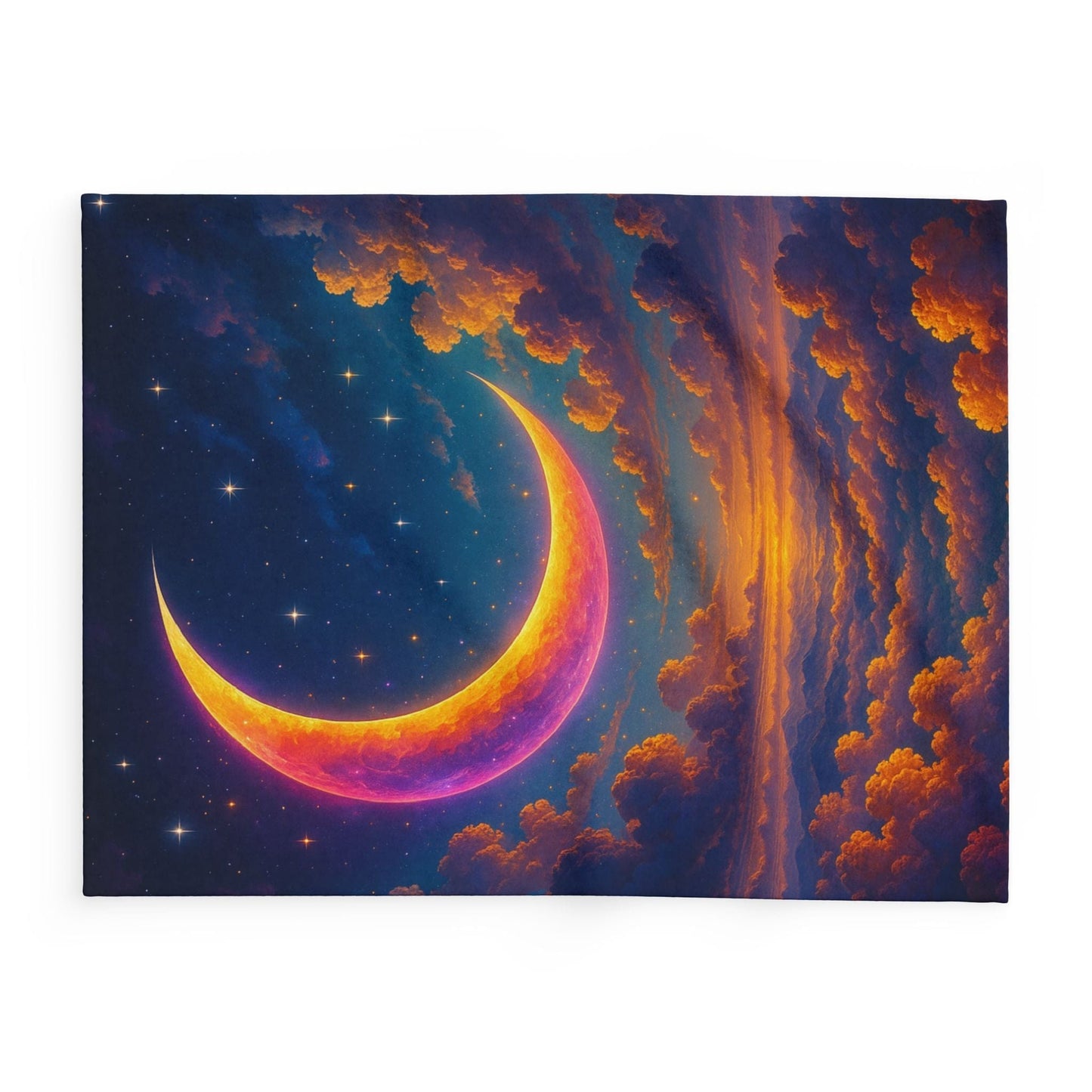 Printify Home Decor Celestial Moon Arctic Fleece Blanket
