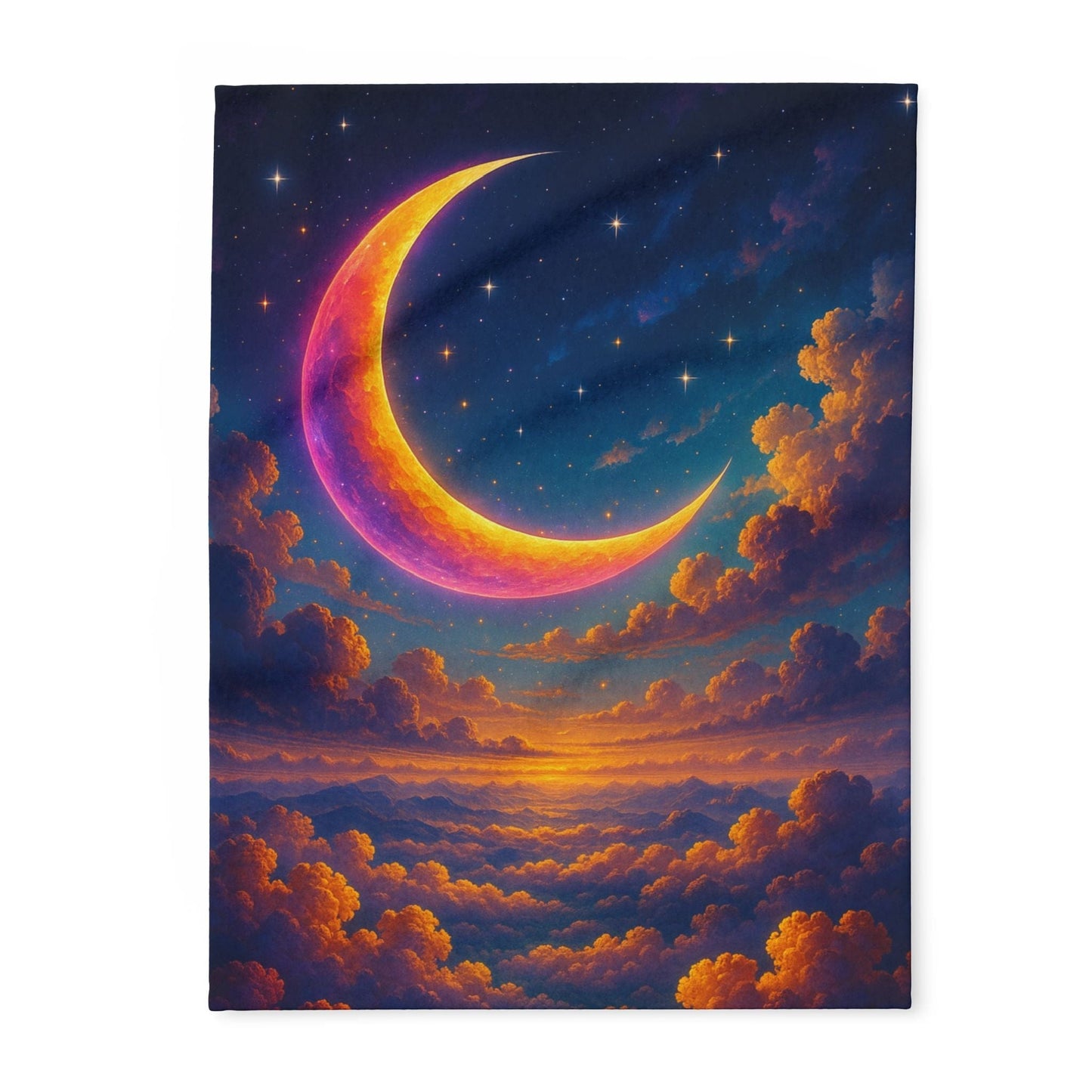 Printify Home Decor 30'' × 40'' Celestial Moon Arctic Fleece Blanket