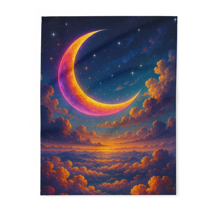 Printify Home Decor 30'' × 40'' Celestial Moon Arctic Fleece Blanket