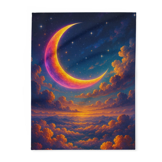 Printify Home Decor 30'' × 40'' Celestial Moon Arctic Fleece Blanket