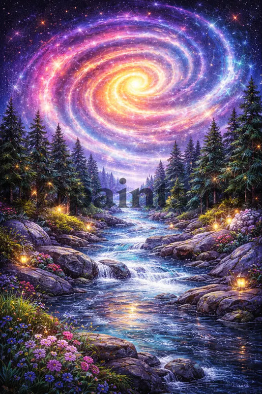5DDPaints.com home decor Celestial River Spiral – AB Diamond Painting