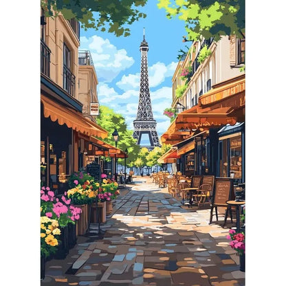 5DDpaints.com arts and crafts kit 9964996 / 50x65cm no frame Charming Vistas Paint by Numbers Collection – DIY Scenic Art Kits