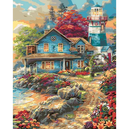 5DDpaints.com arts and crafts kit 9967090 / 40x50cm no frame Charming Vistas Paint by Numbers Collection – DIY Scenic Art Kits