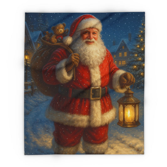 Printify Home Decor 50" × 60" Christmas Santa Design - Cozy Arctic Fleece Blanket