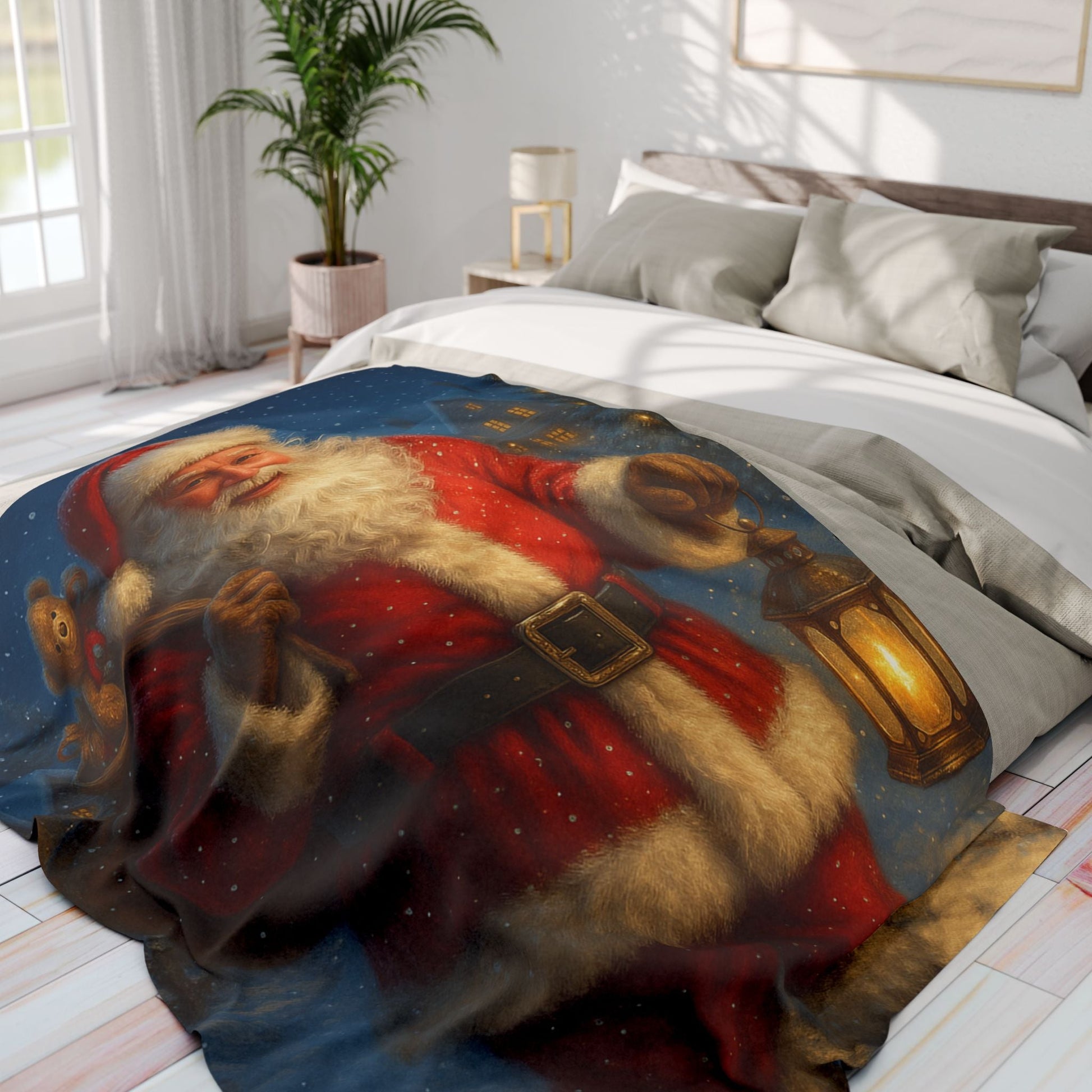Printify Home Decor Christmas Santa Design - Cozy Arctic Fleece Blanket
