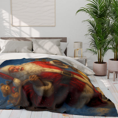 Printify Home Decor Christmas Santa Design - Cozy Arctic Fleece Blanket