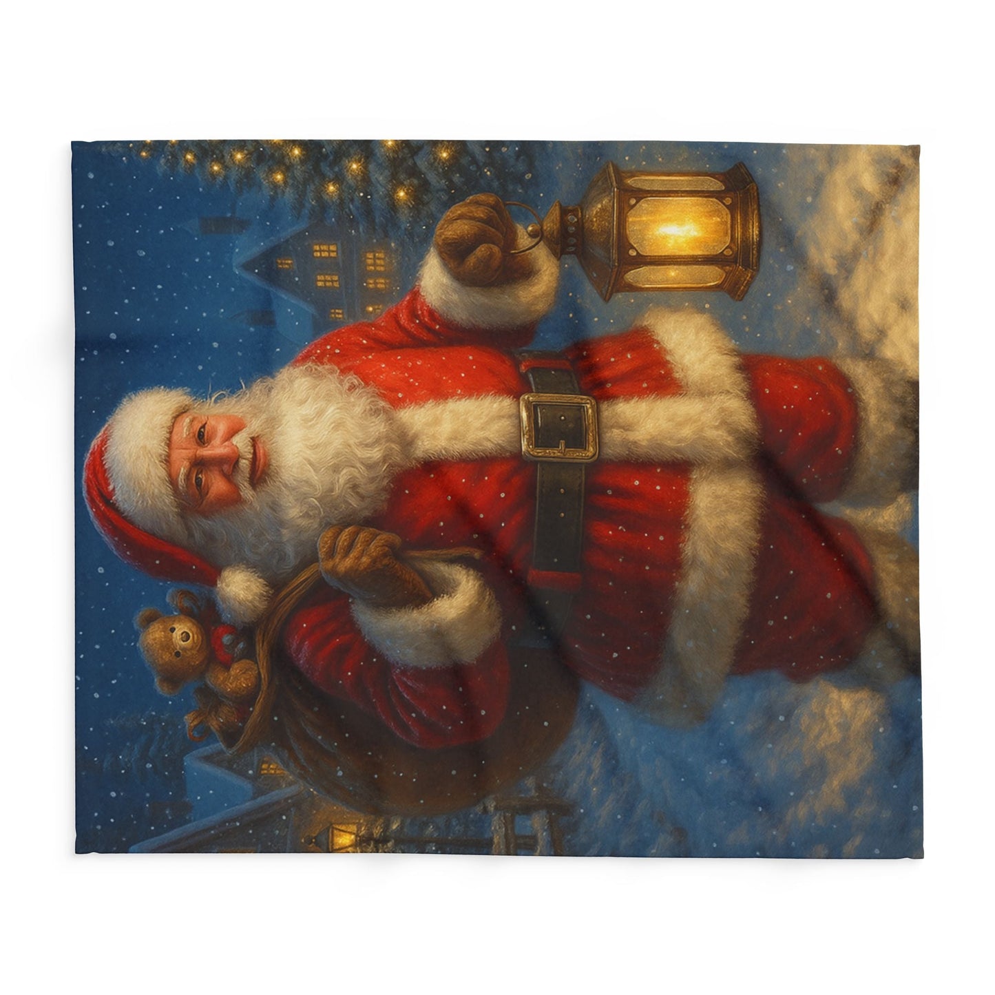 Printify Home Decor Christmas Santa Design - Cozy Arctic Fleece Blanket