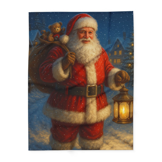 Printify Home Decor 60" × 80" Christmas Santa Design - Cozy Arctic Fleece Blanket