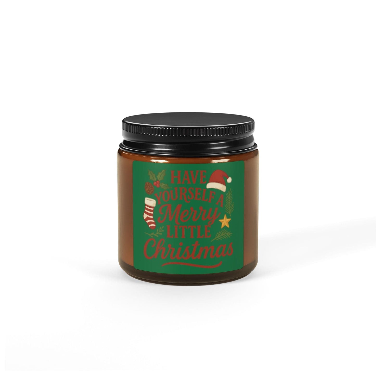 Printify Home Decor 4oz / Amber / Christmas Warmth Christmas Soy Candle - "Have Yourself a Merry Little Christmas" Amber Jar