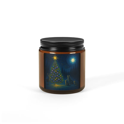 Printify Home Decor 4oz / Amber / Christmas Warmth Christmas Tree Soy Candle — Amber Jar Holiday Scented Candle