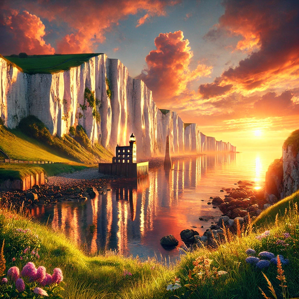 5DDPaints.com arts and crafts kit Cliffs of Serenity Diamond Painting Kit