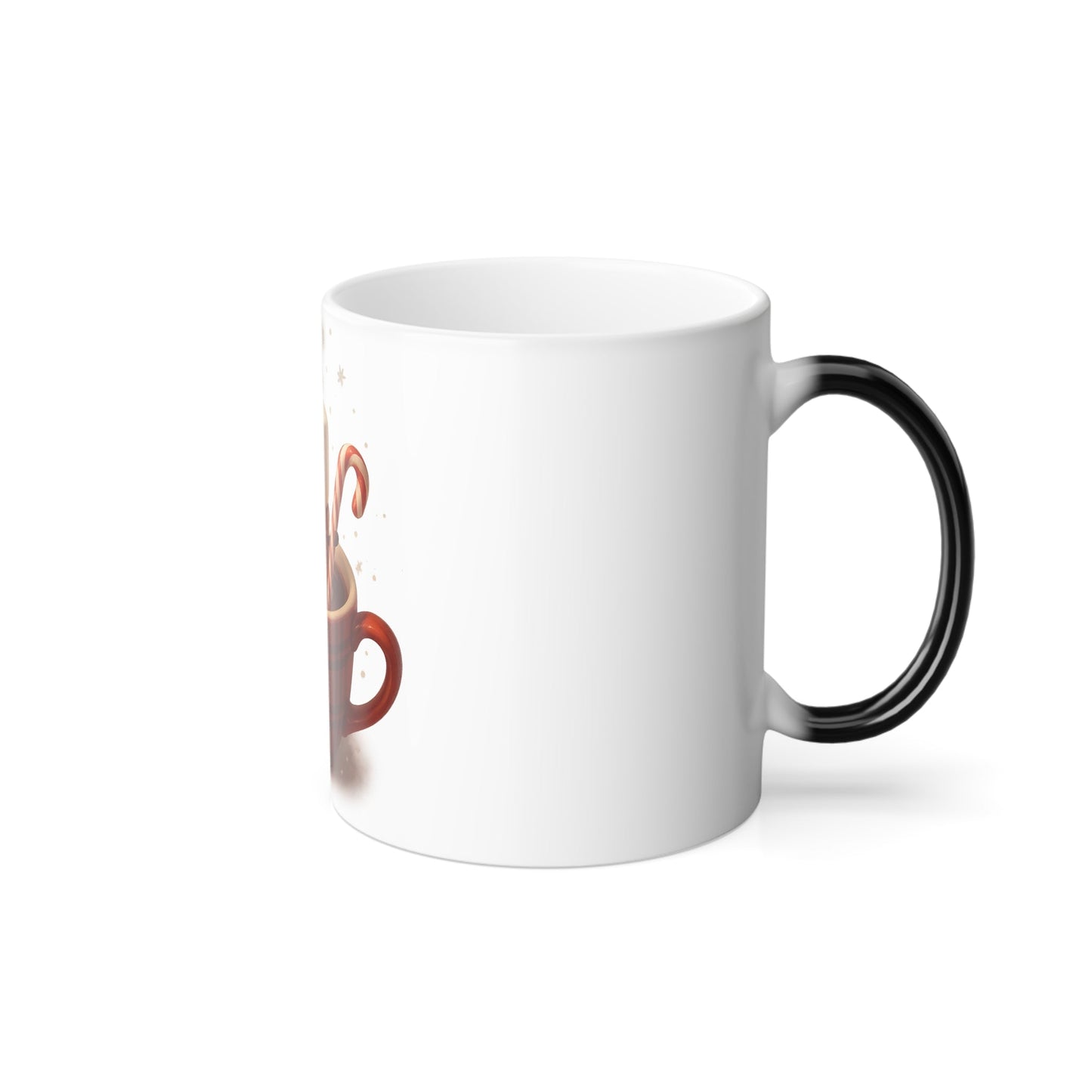 Printify Mug 11oz Color-Changing Mug — Festive Marshmallow Snowman Hot Cocoa Design (11oz)