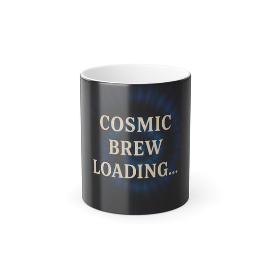 Printify Mug 11oz Color Morphing Mug – Cosmic Brew Loading...  | Heat-Reactive Coffee Cup