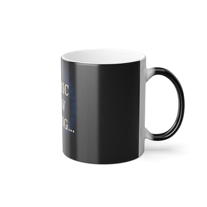 Printify Mug 11oz Color Morphing Mug – Cosmic Brew Loading...  | Heat-Reactive Coffee Cup