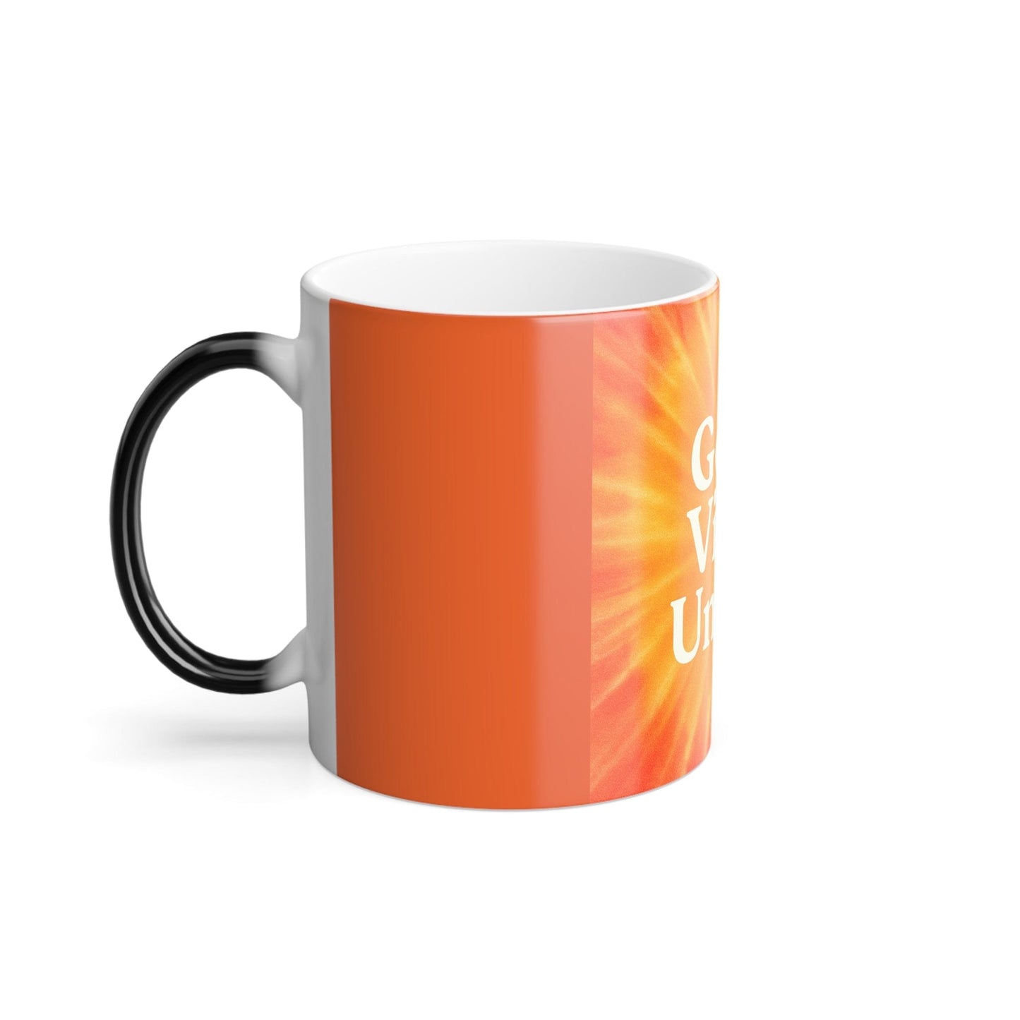 Printify Mug 11oz Color Morphing Mug – Good Vibes Unfold| Heat-Reactive Magic Coffee Cup