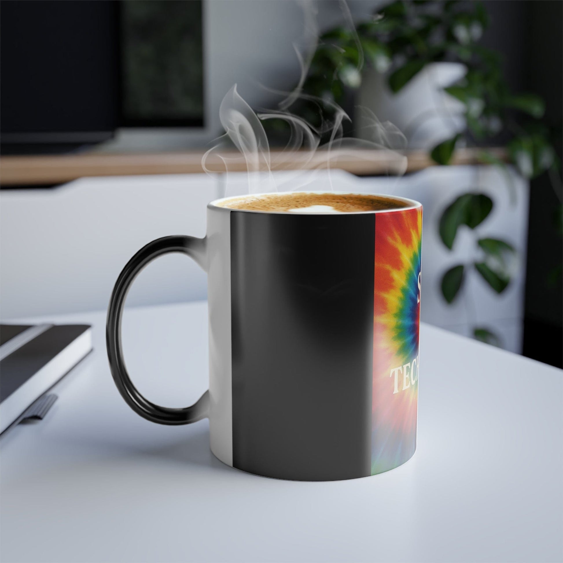Printify Mug 11oz Color Morphing Tie-Dye Mug – Sip in Technicolor 🌈 | Heat-Reactive Magic Coffee Cup