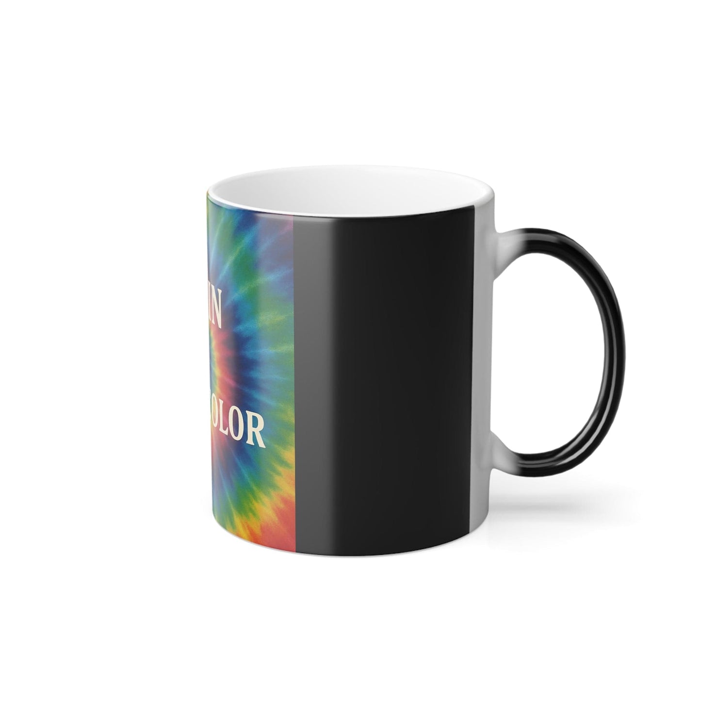 Printify Mug 11oz Color Morphing Tie-Dye Mug – Sip in Technicolor 🌈 | Heat-Reactive Magic Coffee Cup