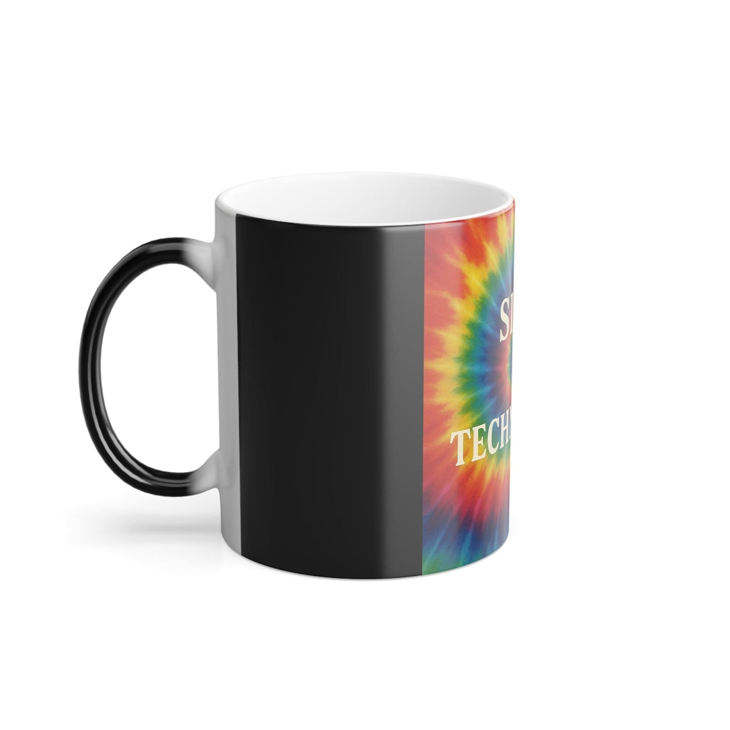 Printify Mug 11oz Color Morphing Tie-Dye Mug – Sip in Technicolor 🌈 | Heat-Reactive Magic Coffee Cup