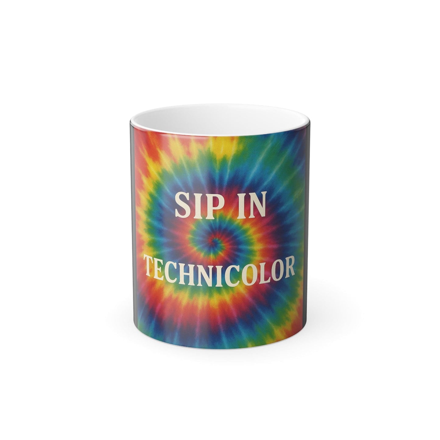 Printify Mug 11oz Color Morphing Tie-Dye Mug – Sip in Technicolor 🌈 | Heat-Reactive Magic Coffee Cup