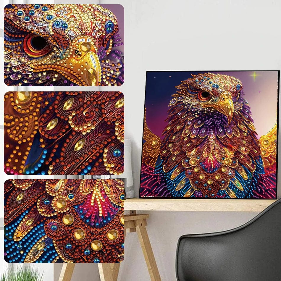 5DDpaints.com arts and crafts kit Colorful Friends 30x30cm Animals - Partial Drills - Diamond Painting