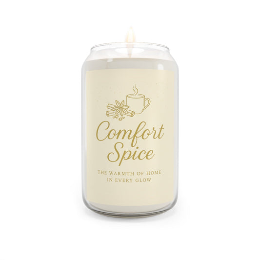 Printify Home Decor Comfort Spice / 13.75oz Comfort Spice Scented Soy Candle - 13.75oz - Cozy Home Fragrance