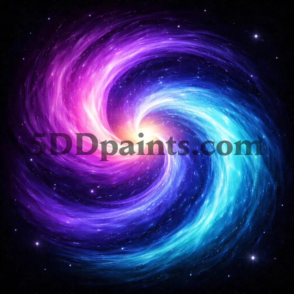 5DDPaints.com arts and crafts kit Cosmic Dream Spiral – Galaxy Swirl Diamond Painting Kit