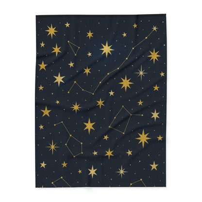 Printify Home Decor 60" × 80" Cosmic Stars Fleece Blanket – Cozy Starry Nights Throw