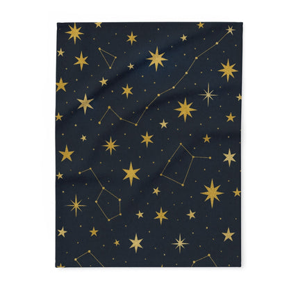 Printify Home Decor 30'' × 40'' Cosmic Stars Fleece Blanket – Cozy Starry Nights Throw
