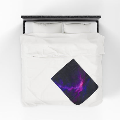 Printify All Over Prints Cosmic Velveteen Plush Blanket – Galaxy Glow Comfort