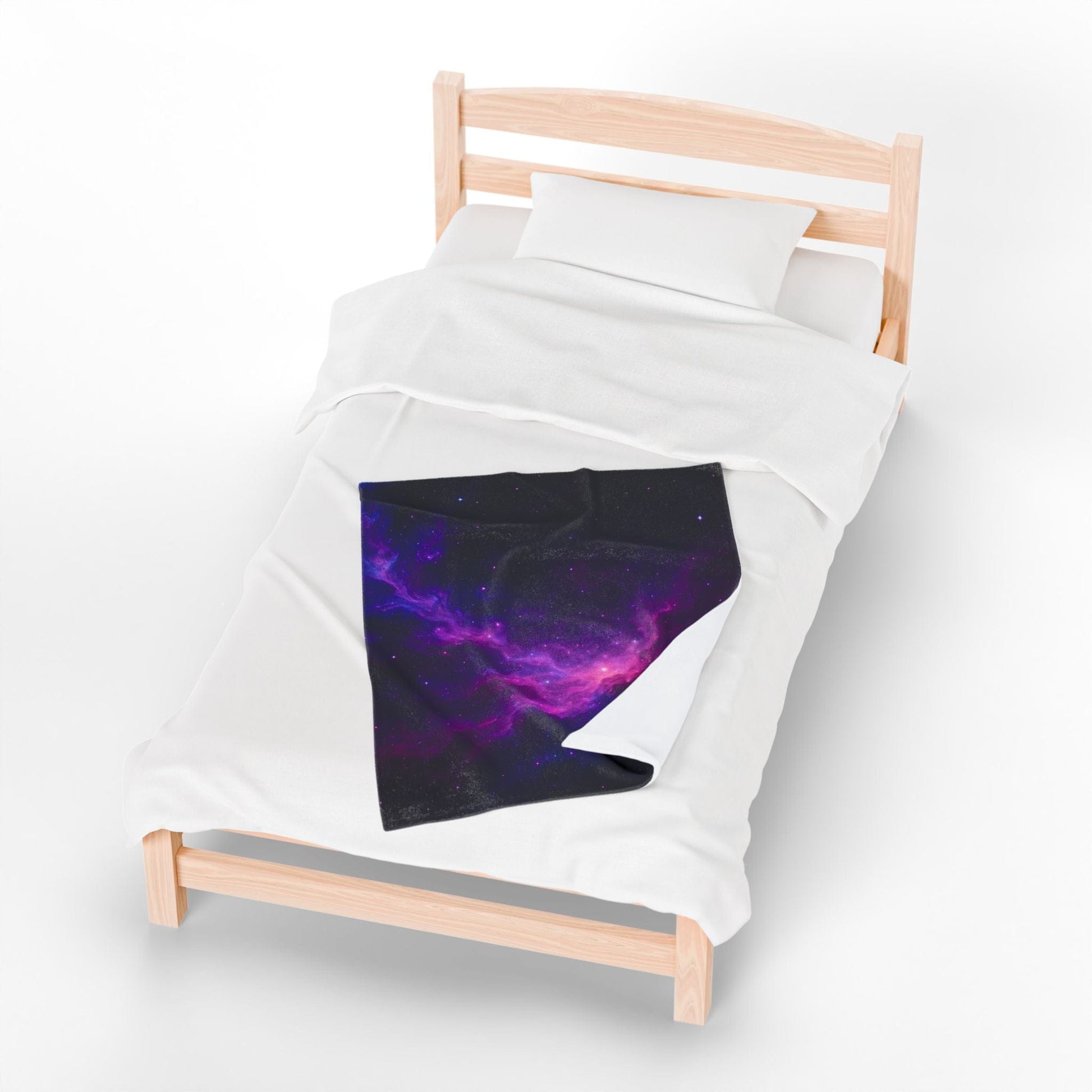 Printify All Over Prints Cosmic Velveteen Plush Blanket – Galaxy Glow Comfort