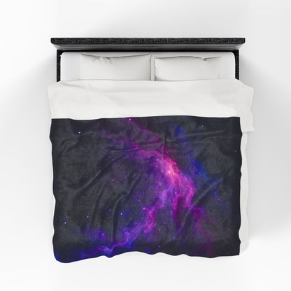 Printify All Over Prints Cosmic Velveteen Plush Blanket – Galaxy Glow Comfort