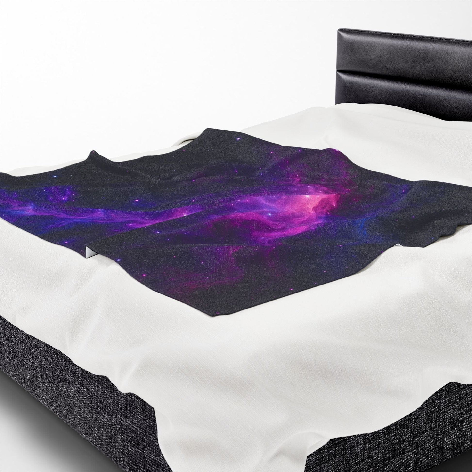 Printify All Over Prints Cosmic Velveteen Plush Blanket – Galaxy Glow Comfort