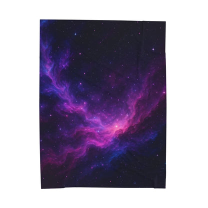 Printify All Over Prints 60" × 80" Cosmic Velveteen Plush Blanket – Galaxy Glow Comfort