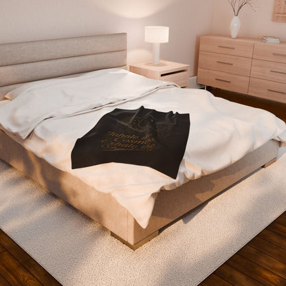 Printify All Over Prints Cosmic Velveteen Plush Blanket – “Inhale the Cosmos” Design