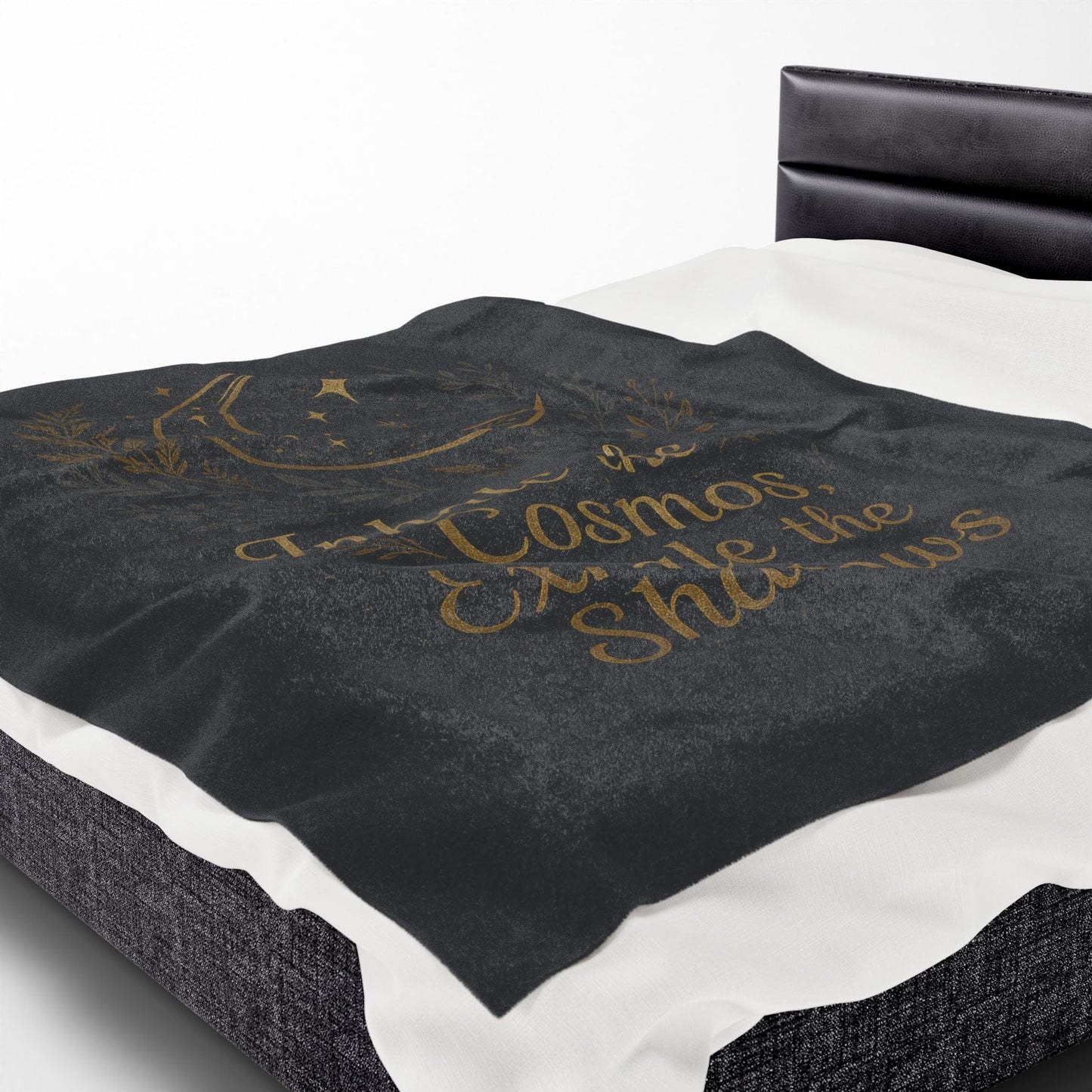 Printify All Over Prints Cosmic Velveteen Plush Blanket – “Inhale the Cosmos” Design