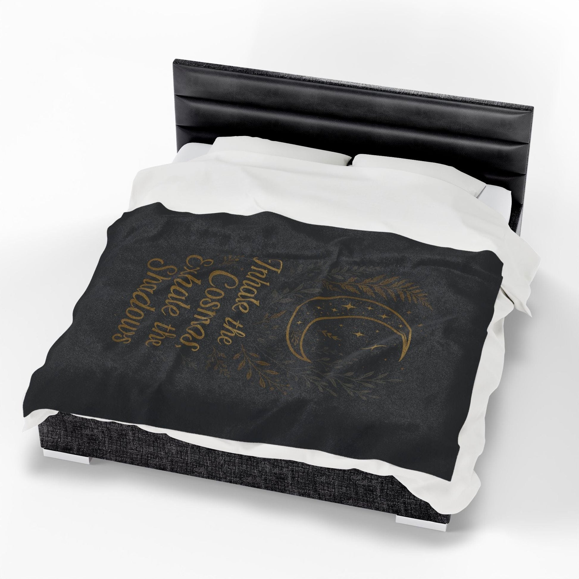 Printify All Over Prints Cosmic Velveteen Plush Blanket – “Inhale the Cosmos” Design