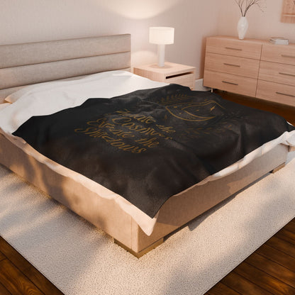 Printify All Over Prints Cosmic Velveteen Plush Blanket – “Inhale the Cosmos” Design
