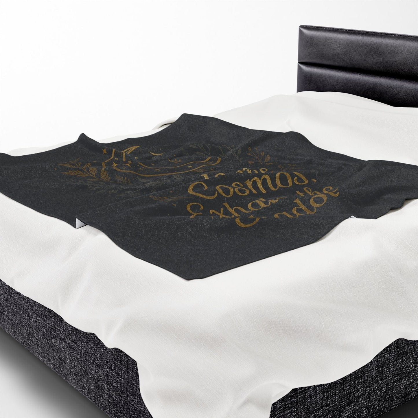 Printify All Over Prints Cosmic Velveteen Plush Blanket – “Inhale the Cosmos” Design