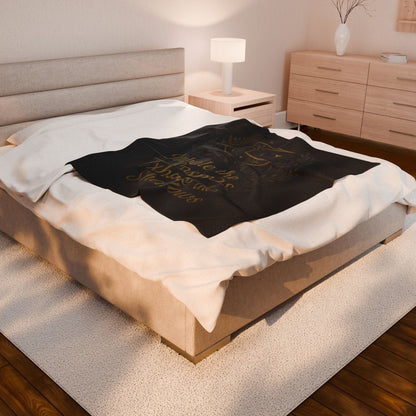 Printify All Over Prints Cosmic Velveteen Plush Blanket – “Inhale the Cosmos” Design