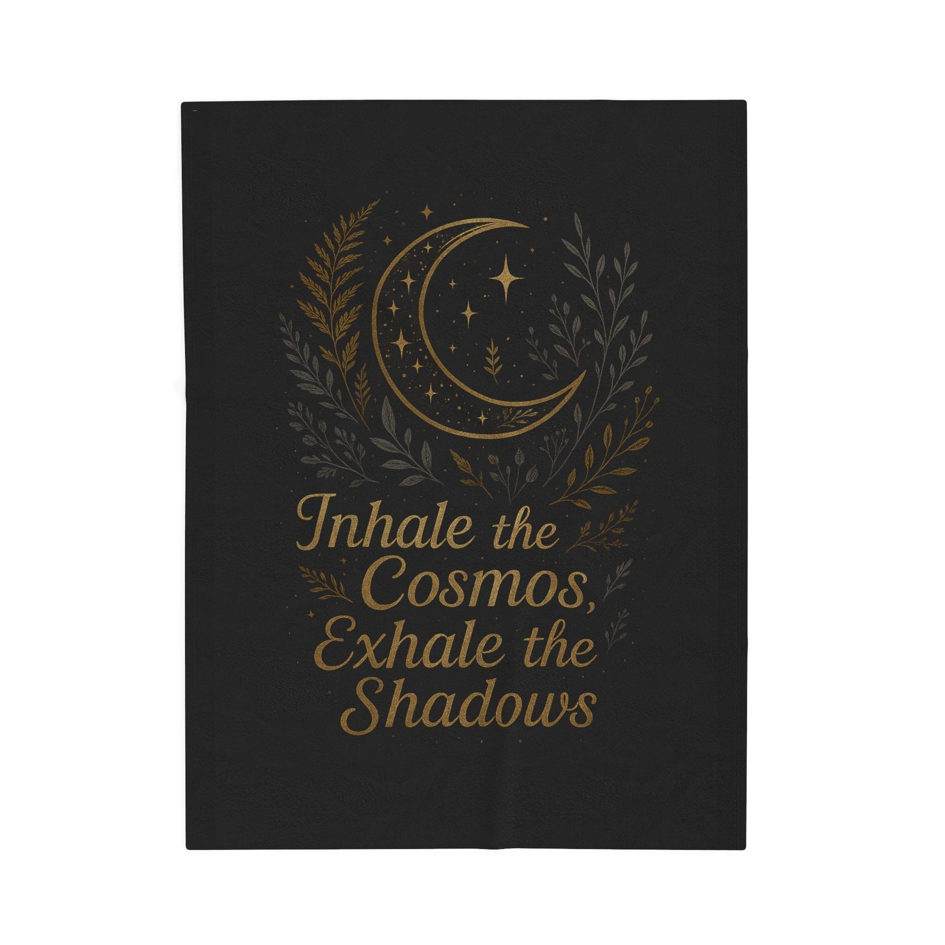 Printify All Over Prints 30" × 40" Cosmic Velveteen Plush Blanket – “Inhale the Cosmos” Design
