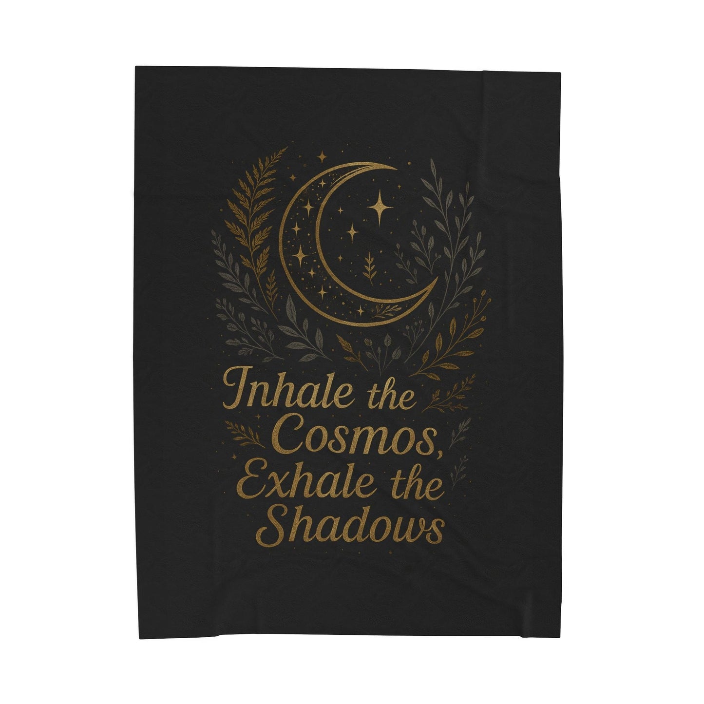 Printify All Over Prints 60" × 80" Cosmic Velveteen Plush Blanket – “Inhale the Cosmos” Design