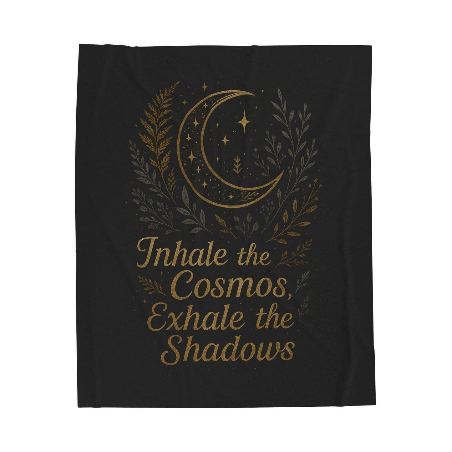 Printify All Over Prints 50" × 60" Cosmic Velveteen Plush Blanket – “Inhale the Cosmos” Design