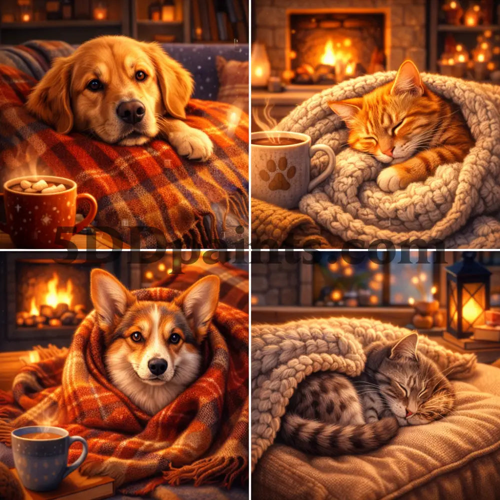 5DDPaints.com Art & Craft Kits Cozy Companions – Diamond Painting Pet Collection