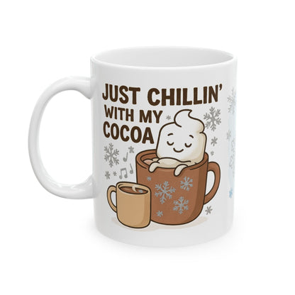 Printify Mug Cozy Hot Chocolate Ceramic Mug, 11oz or 15 oz