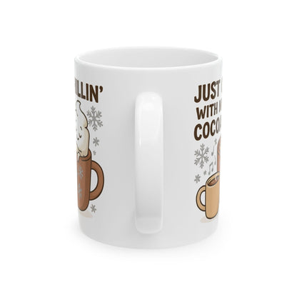 Printify Mug Cozy Hot Chocolate Ceramic Mug, 11oz or 15 oz