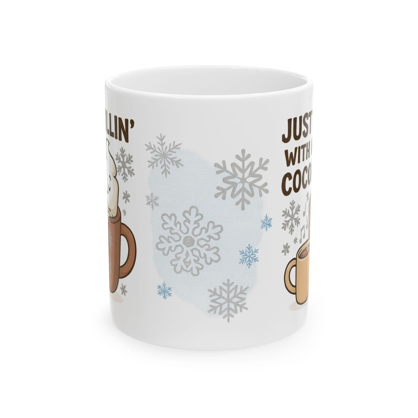 Printify Mug 11oz Cozy Hot Chocolate Ceramic Mug, 11oz or 15 oz